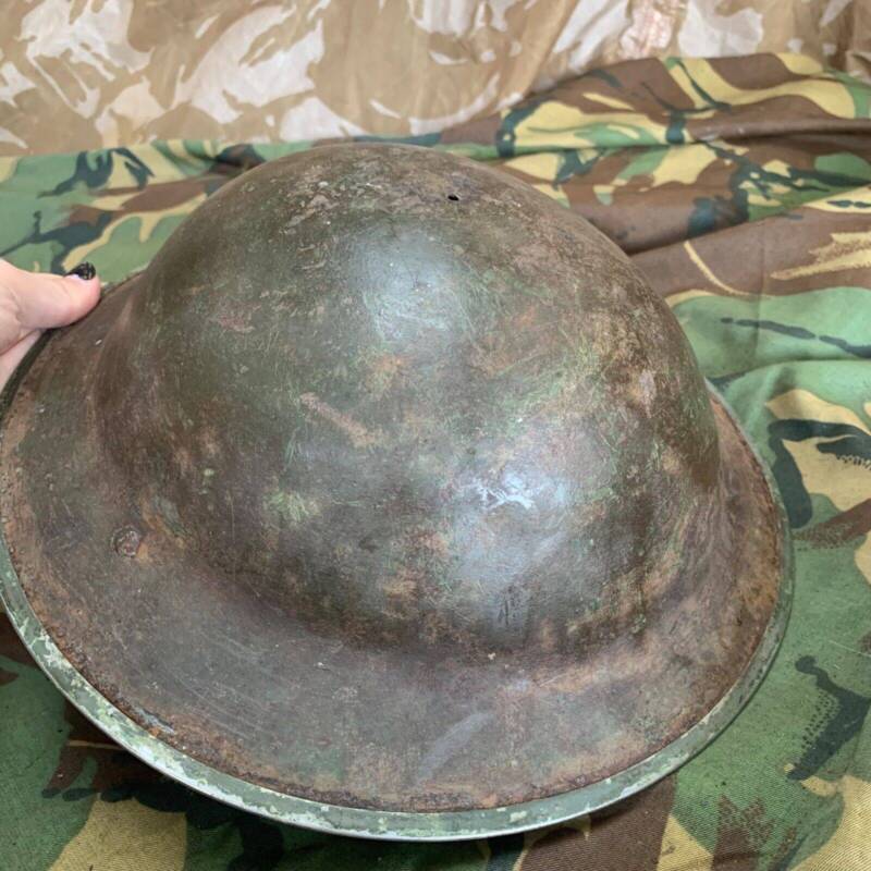 Original WW2 British Style South African Mk2 Army Combat Helmet - The Militaria Shop