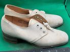Original WW2 British Army Women's White Summer Shoes - ATS WAAF - Size 230s - The Militaria Shop