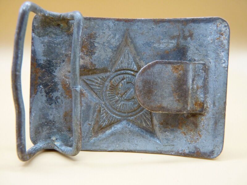 Original WW2 USSR Russian Soldiers Army Brass Belt Buckle - The Militaria Shop