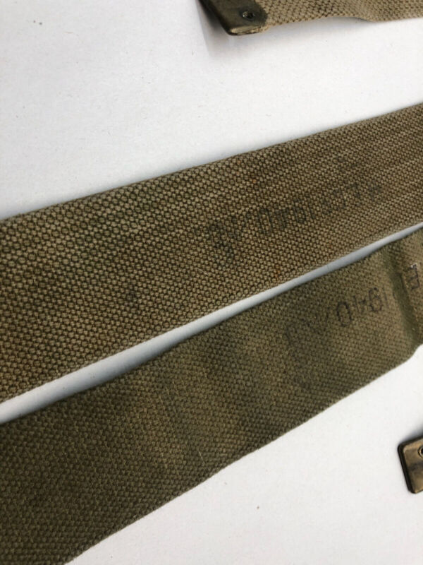 Original WW2 British Army 37 Pattern L Straps Pair - Wartime Dated - The Militaria Shop