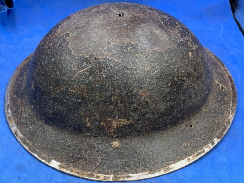 Original WW2 British Army South African Made Combat Helmet Mk2 Brodie - The Militaria Shop