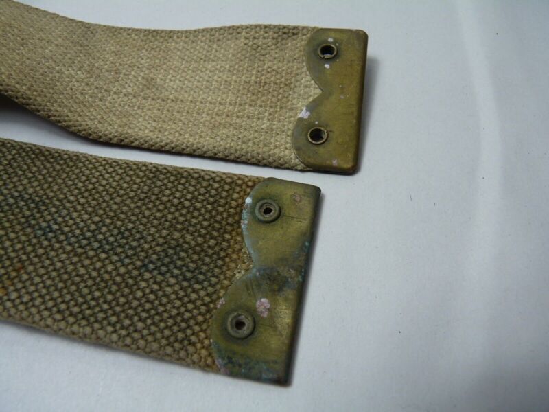 Original WW2 Pattern British Army L Straps Pair - 37 Pattern Webbing Haversack - The Militaria Shop