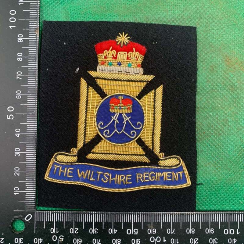 British Army Bullion Embroidered Blazer Badge - The Wiltshire Regiment - The Militaria Shop
