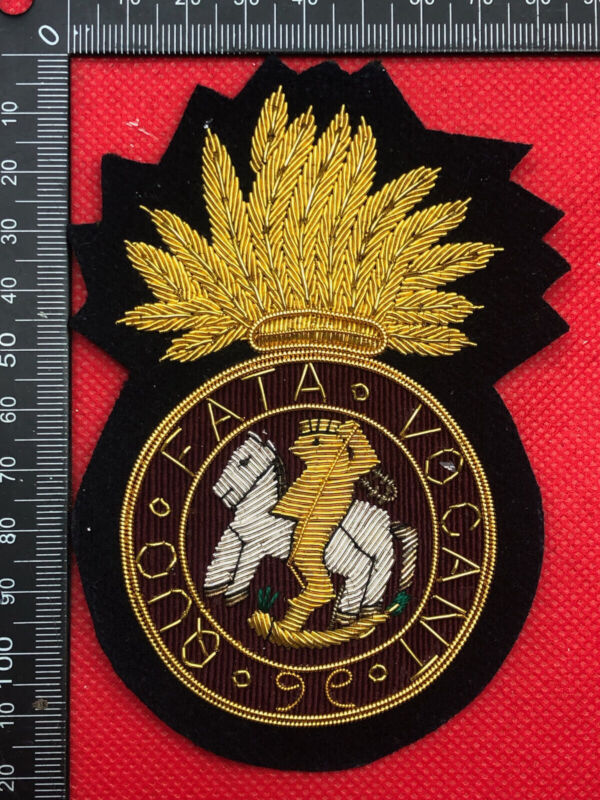 British Army Bullion Embroidered Blazer Badge - Royal Northumberland Fusiliers - The Militaria Shop