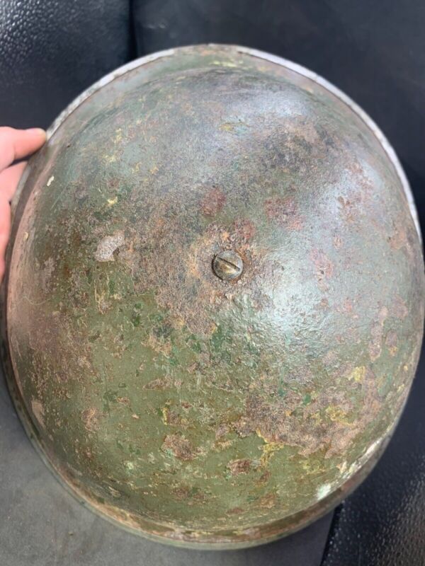 Original WW2 British Army / Canadian Army Mk3 Turtle Combat Helmet - The Militaria Shop