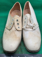 Original WW2 British Army Women's White Summer Shoes - ATS WAAF - Size 235s - The Militaria Shop