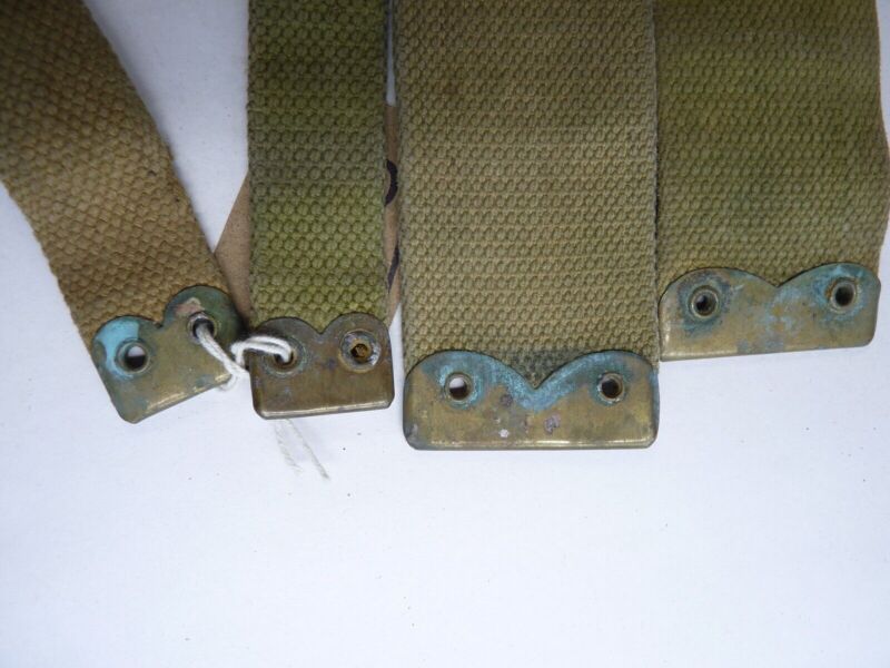 Original WW2 Pattern British Army L Straps Pair - 37 Pattern Webbing Haversack - The Militaria Shop