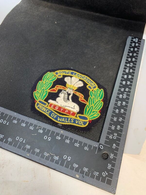 British Army South Lancashire Prince of Wales Volunteer Embroidered Blazer Badge - The Militaria Shop