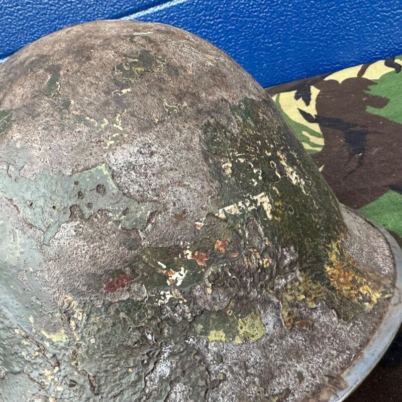 WW2 Canadian Army Mk3 Turtle Helmet - Original Helmet Shell - High Rivet - The Militaria Shop
