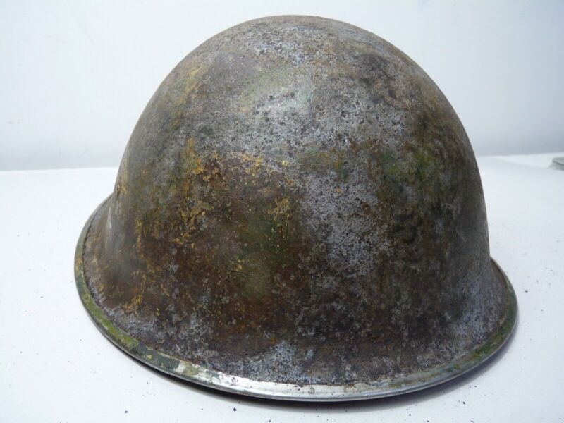 Mk3 Canadian / British Army Original WW2 Turtle Helmet High Rivet - The Militaria Shop