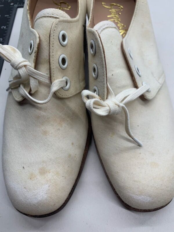 Original WW2 British Army Women's White Summer Shoes - ATS WAAF - Size 230 - The Militaria Shop