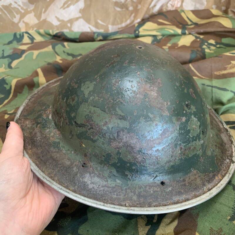 Original WW2 British Style South African Mk2 Army Combat Helmet - The Militaria Shop