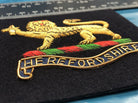British Army Bullion Embroidered Blazer Badge - Herefordshire - The Militaria Shop