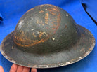 Original WW2 British Army South African Made Combat Helmet Mk2 Brodie - The Militaria Shop