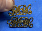 A Pair of Victorian British Army - Royal Army Pay Corps Shoulder Titles. - The Militaria Shop