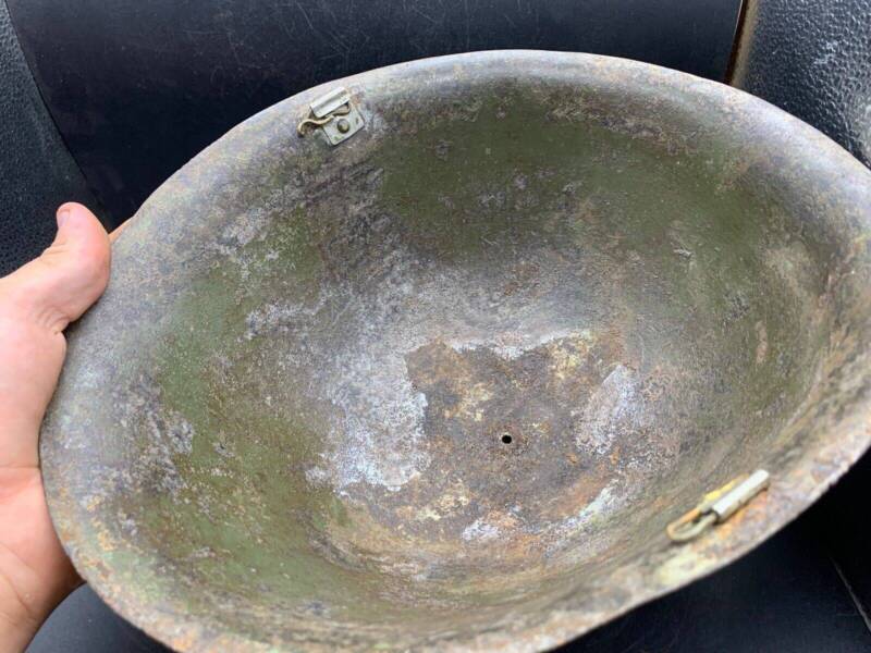 Original WW2 Onwards (1945-1952) British Army Mk4 Turtle Helmet - The Militaria Shop