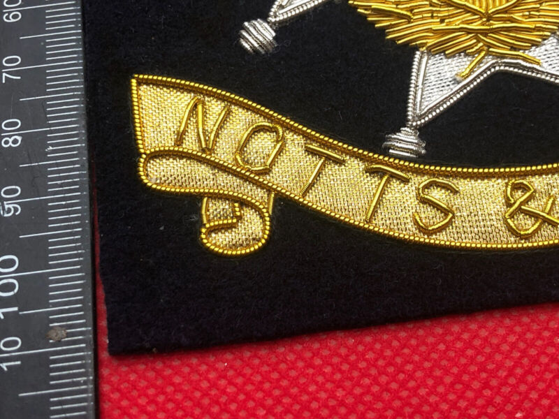 British Army Bullion Embroidered Blazer Badge - Notts & Derby Regiment - The Militaria Shop