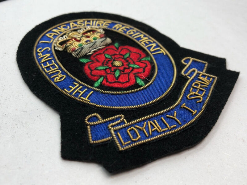 British Army Bullion Embroidered Blazer Badge - The Queen's Lancashire Regi - The Militaria Shop