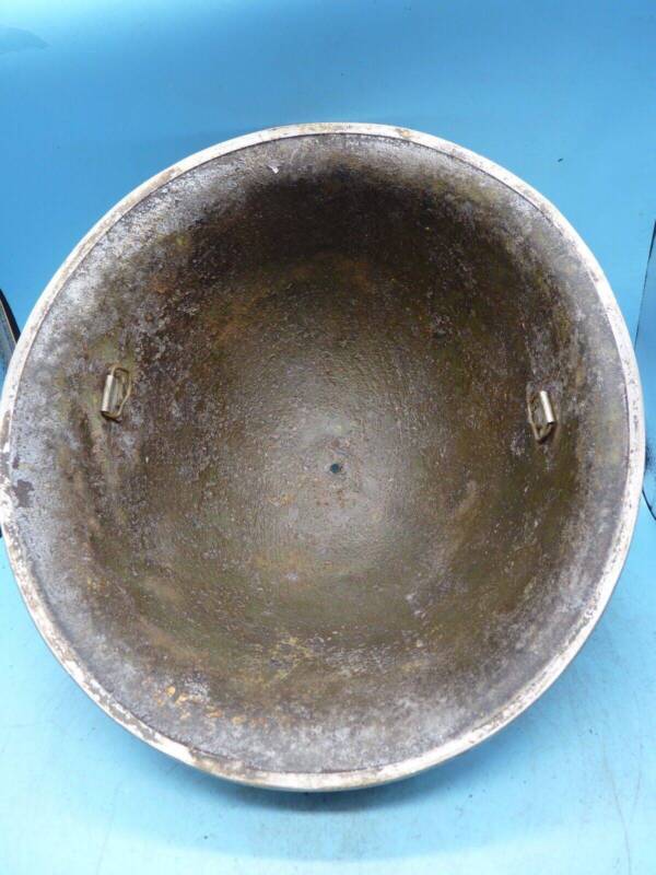 Original WW2 British / Canadian Army Mk3 High Rivet Turtle Army Combat Helmet - The Militaria Shop