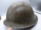 Original WW2 British / Canadian Army Mk3 High Rivet Turtle Army Combat Helmet - The Militaria Shop