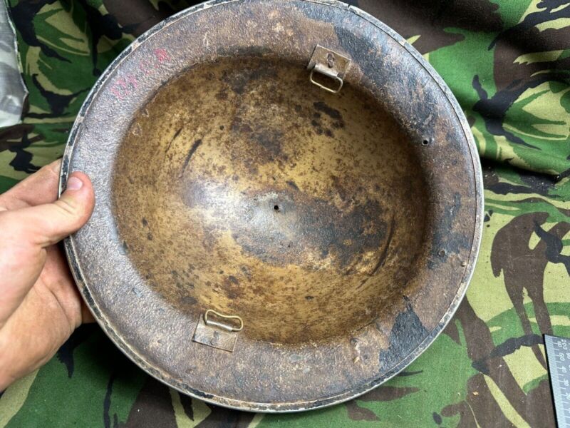 British Army Mk2 Brodie Helmet - Original WW2 - South African Manufactured - The Militaria Shop