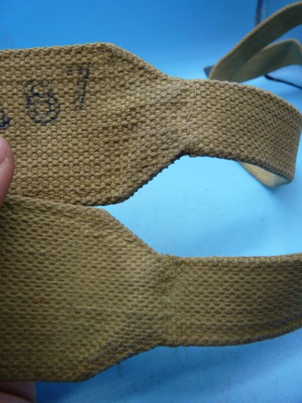 Original WW2 British Army 37 Pattern Canvass Shoulder Strap / Cross Strap - The Militaria Shop