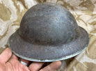 British Army Mk2 Brodie Helmet - Original WW2 - South African Manufactured - The Militaria Shop