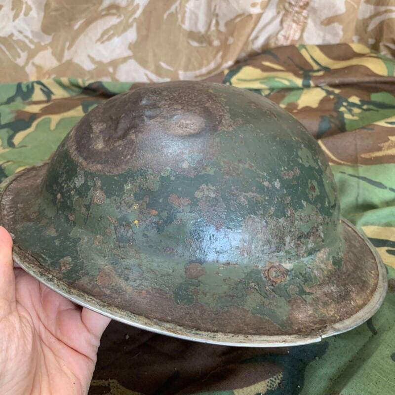 Original WW2 British Style South African Mk2 Army Combat Helmet - The Militaria Shop