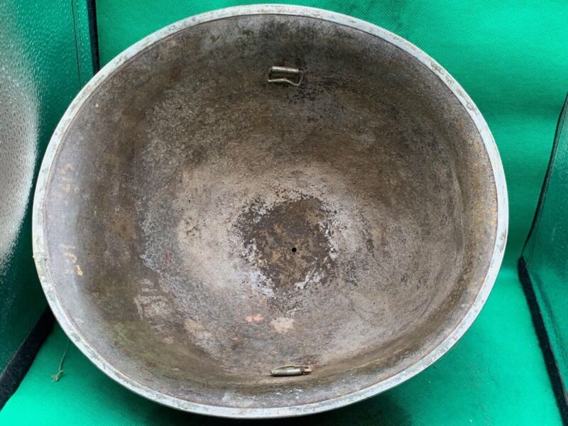 WW2 Canadian Army Mk3 Turtle Helmet - Original WW2 Helmet Shell - High Rivet - The Militaria Shop