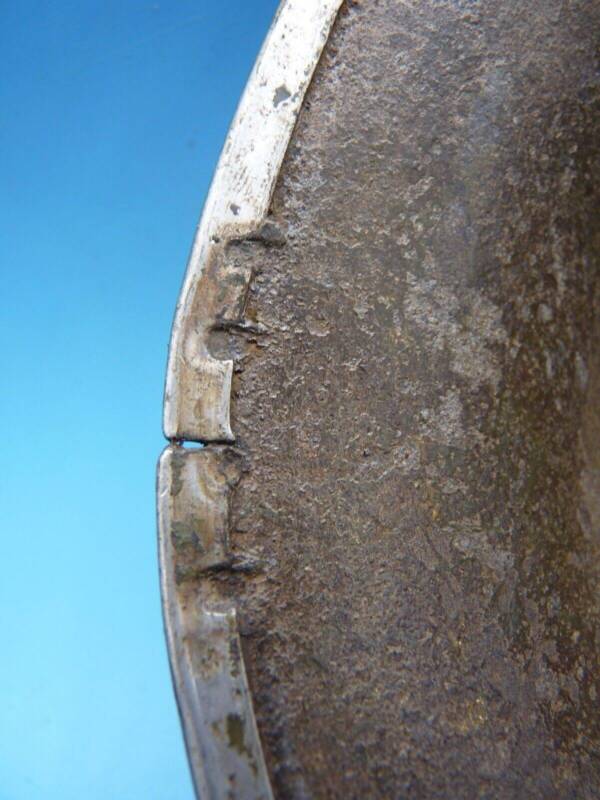 Original WW2 British / Canadian Army Mk3 High Rivet Turtle Army Combat Helmet - The Militaria Shop