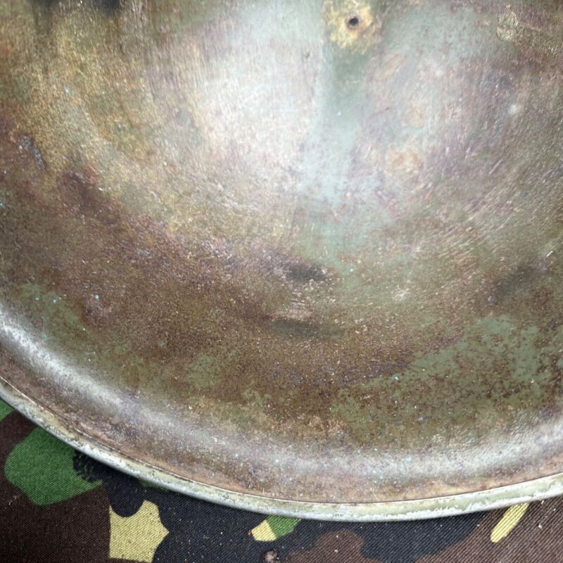 WW2 Canadian Army Mk3 Turtle Helmet - Original Helmet Shell - High Rivet - The Militaria Shop