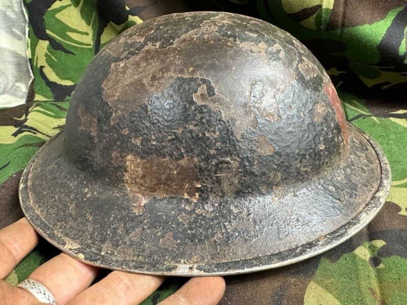 British Army Mk2 Brodie Helmet - Original WW2 - South African Manufactured - The Militaria Shop
