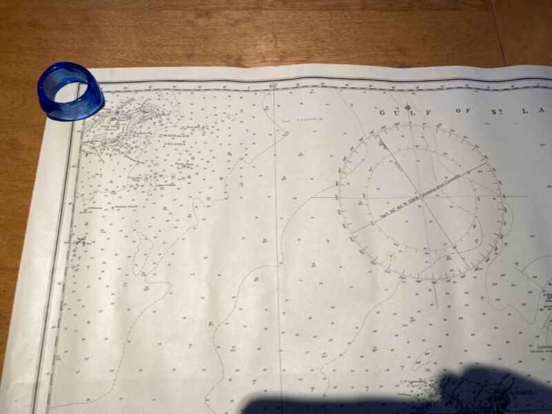 WW2 British 1952 Dated ADMIRALTY EDITION map of THE GULF OF ST. LAWRENCE. - The Militaria Shop