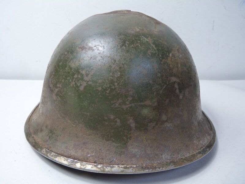 Mk3 Canadian / British Army Original WW2 Turtle Helmet High Rivet - The Militaria Shop