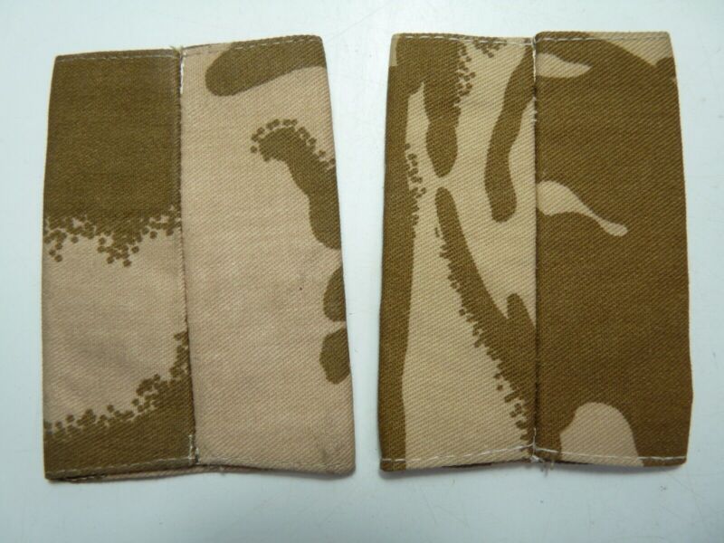 Desert DPM Rank Slides / Epaulette Pair Genuine British Army - NEW - The Militaria Shop