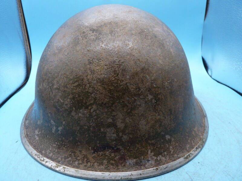 Original WW2 British / Canadian Army Mk3 High Rivet Turtle Army Combat Helmet - The Militaria Shop
