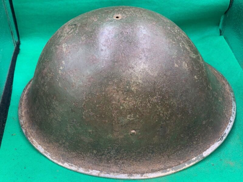 Original WW2 British Army / Canadian Army Mk3 Turtle Combat Helmet - The Militaria Shop