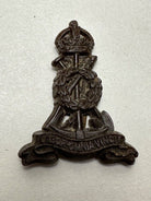 Original WW2 British Army Royal Army Labour Corps Bakelite Economy Cap Badge - The Militaria Shop