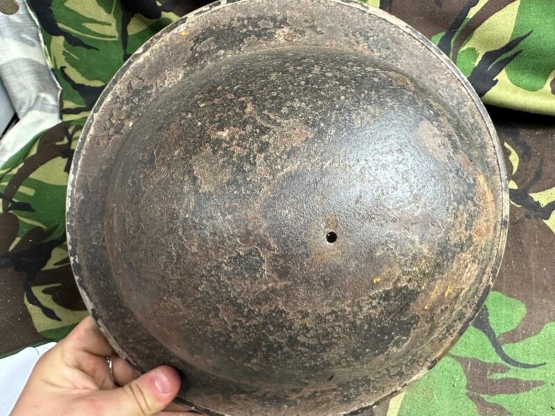 British Army Mk2 Brodie Helmet - Original WW2 - South African Manufactured - The Militaria Shop