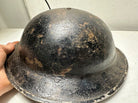 WW2 British / South African Army Mk2 Brodie Combat Helmet - Complete w/Liner - The Militaria Shop