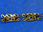 A Pair of Victorian British Army - Royal Army Pay Corps Shoulder Titles. - The Militaria Shop