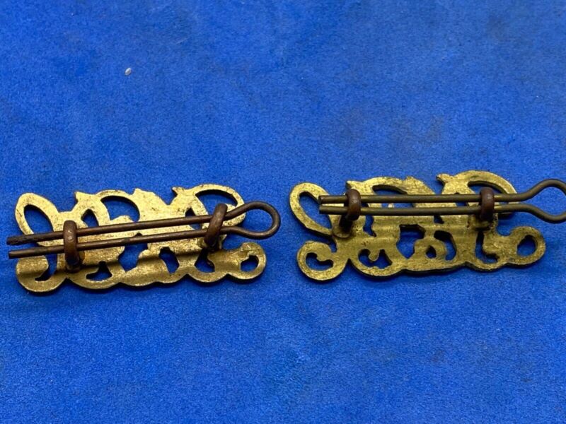 A Pair of Victorian British Army - Royal Army Pay Corps Shoulder Titles. - The Militaria Shop