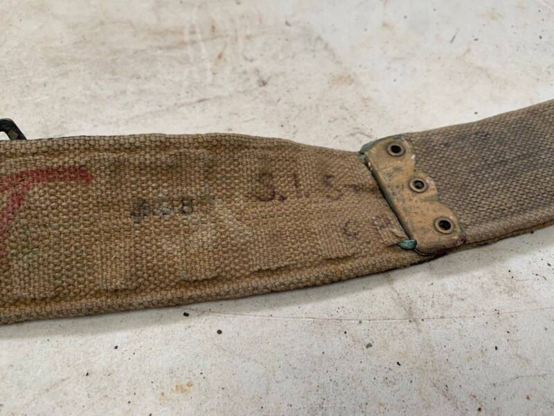Original WW2 37 Pattern - British Airforce RAF  Webbing Belt - 40 Inch Waist - The Militaria Shop