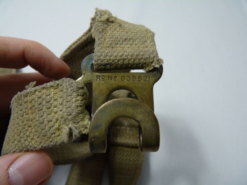 Original WW2 Pattern British Army L Straps Pair - 37 Pattern Webbing Haversack - The Militaria Shop