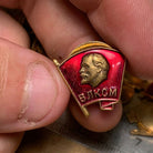 Russian Soviet Badge.влксм All-Union Leninist Communist Youth Union Screw Back - The Militaria Shop