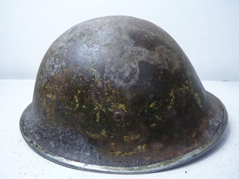 Mk3 Canadian / British Army Original WW2 Turtle Helmet High Rivet - The Militaria Shop