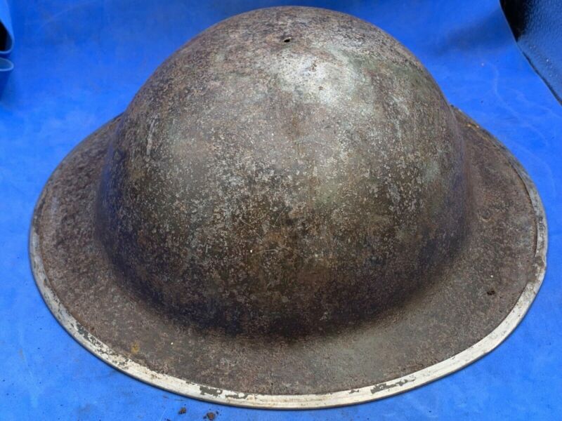 Original WW2 British Army South African Made Combat Helmet Mk2 Brodie - The Militaria Shop