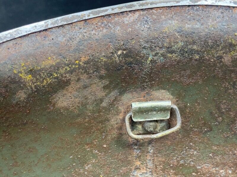 Original WW2 British Army / Canadian Army Mk3 Turtle Combat Helmet - The Militaria Shop