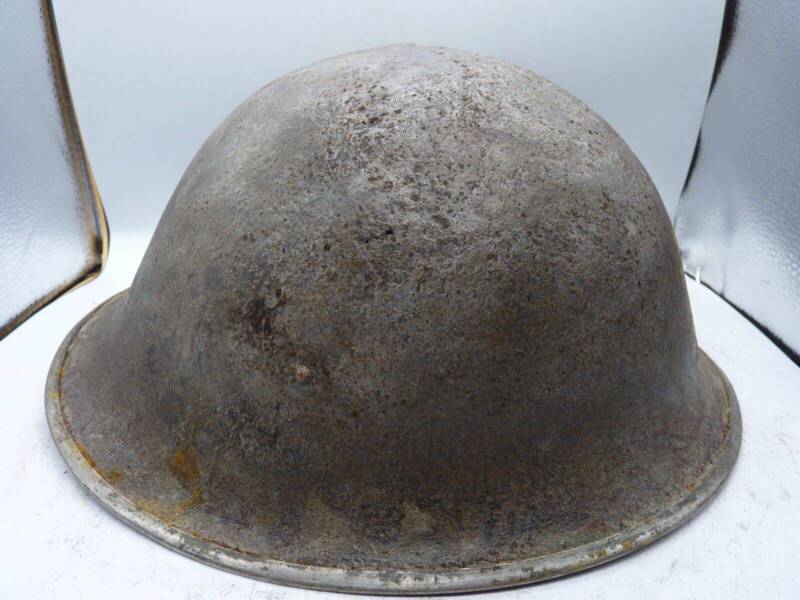 Original WW2 British / Canadian Army Mk3 High Rivet Turtle Army Combat Helmet - The Militaria Shop