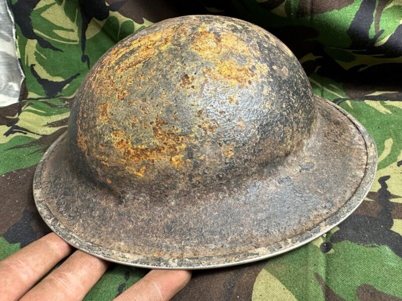 British Army Mk2 Brodie Helmet - Original WW2 - South African Manufactured - The Militaria Shop